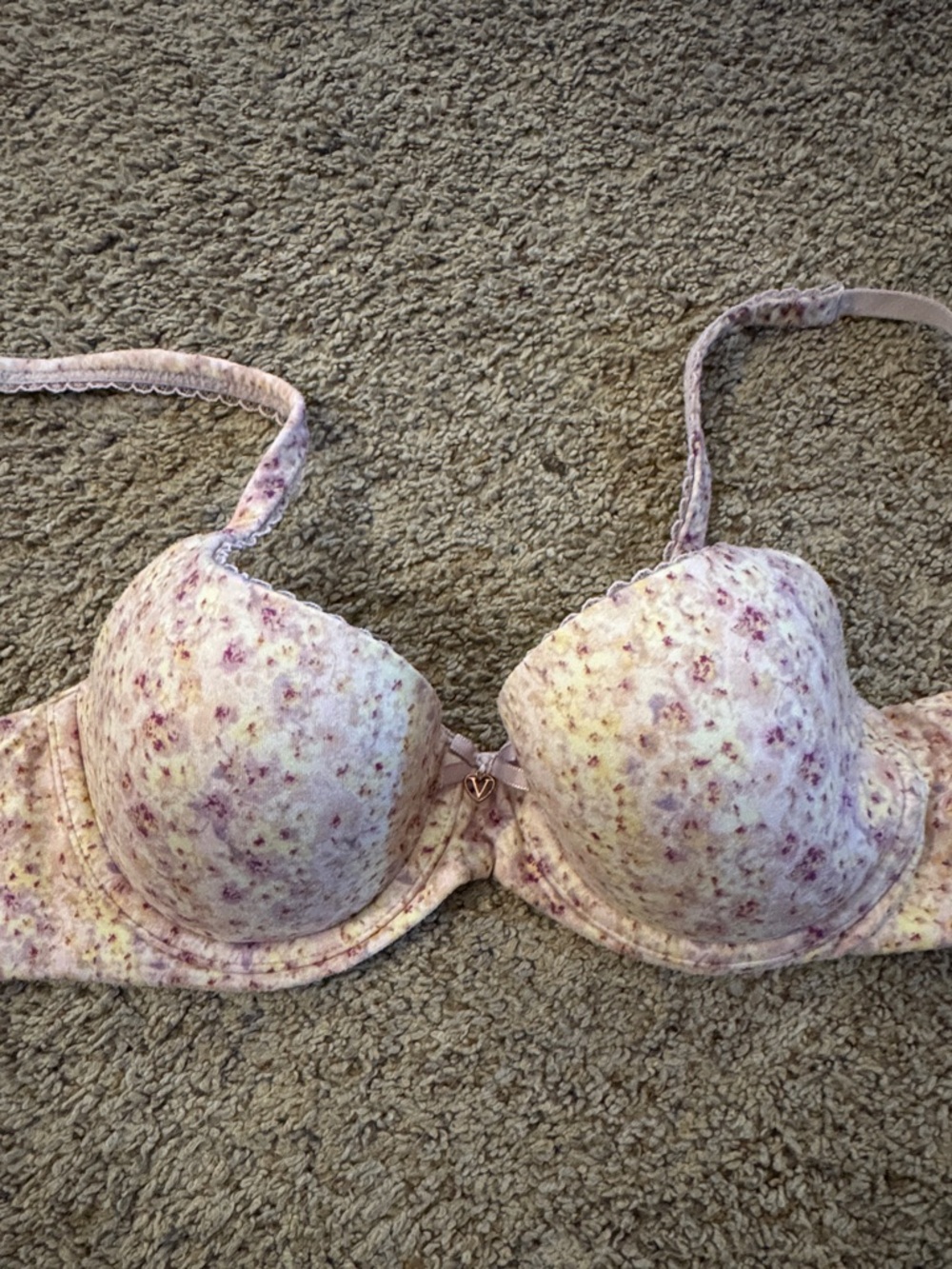 Victorias Secret Floral Light Pink Padded underwire Bra